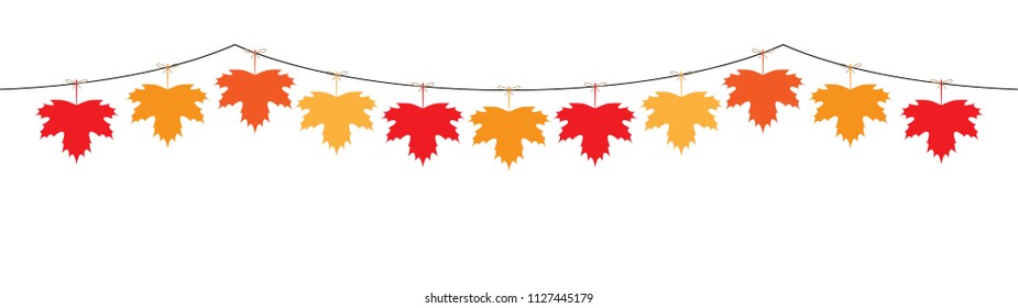 Detail Fall Leaf Garland Clipart Nomer 50