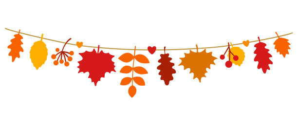 Detail Fall Leaf Garland Clipart Nomer 8
