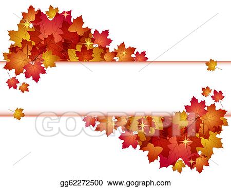 Detail Fall Leaves Banner Clip Art Nomer 15