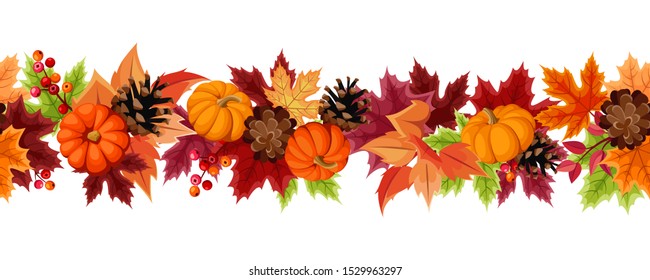 Detail Fall Leaves Garland Clipart Nomer 13