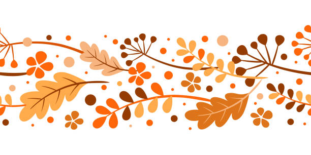 Detail Fall Leaves Garland Clipart Nomer 4
