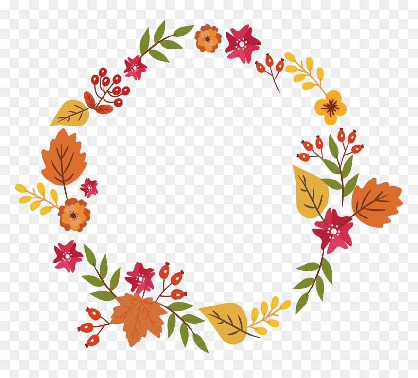 Detail Fall Leaves Garland Clipart Nomer 5