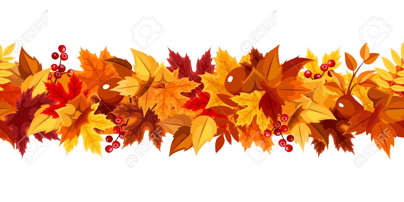 Detail Fall Leaves Garland Clipart Nomer 9