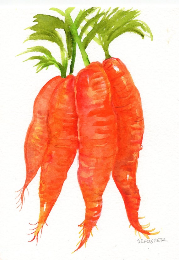 Detail Painting Watercolor Vegetables Nomer 4