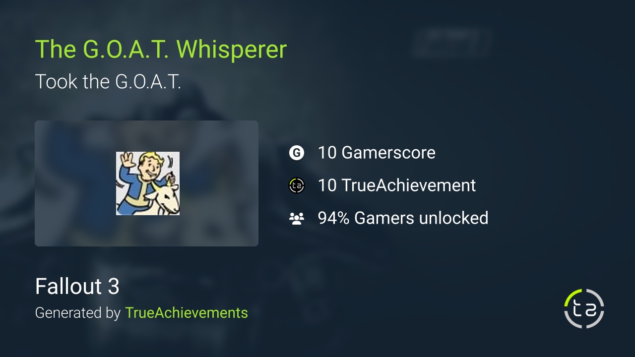 Detail Fallout 3 Goat Bug Nomer 37