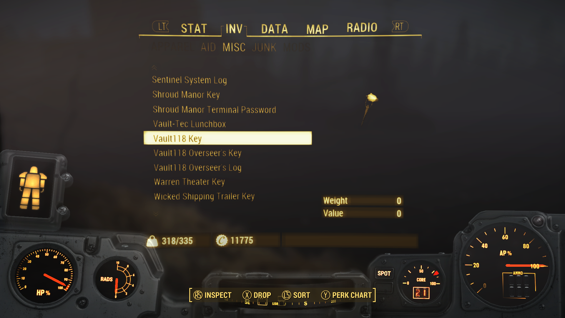 Detail Fallout 4 Vault 118 Key Nomer 4