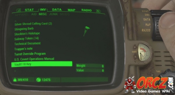 Detail Fallout 4 Vault 118 Key Nomer 8