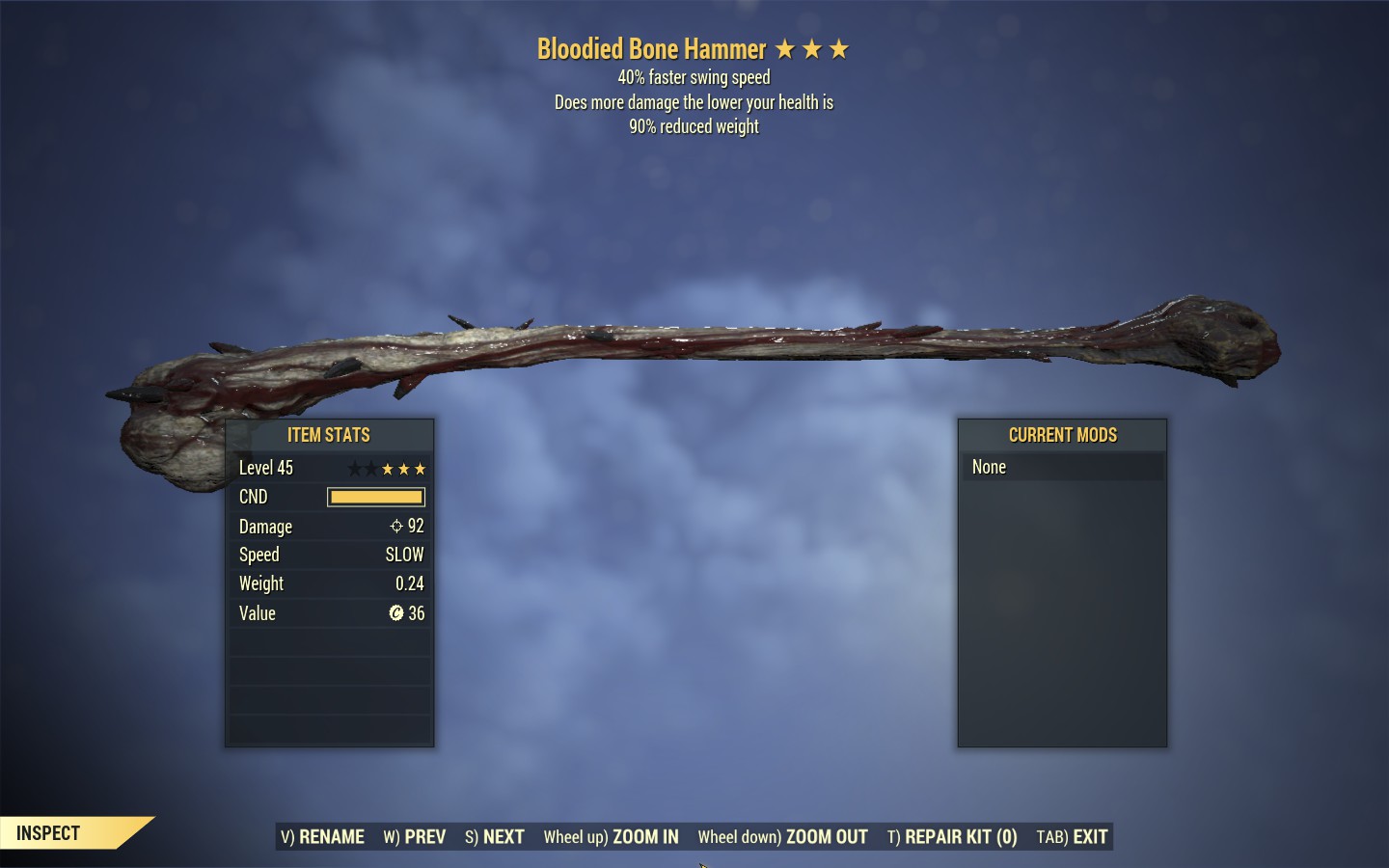 Detail Fallout 76 Bone Hammer Nomer 33