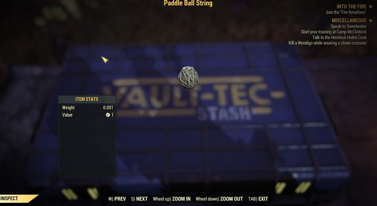 Detail Fallout 76 Paddle Ball Nomer 31