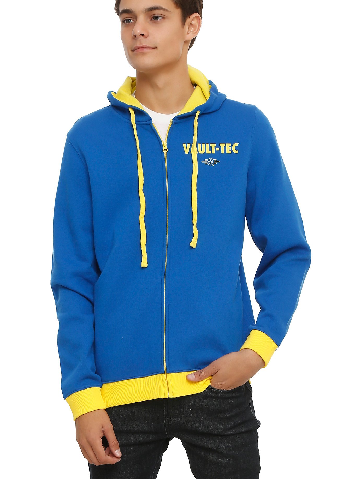 Detail Fallout Vault Boy Hoodie Nomer 5