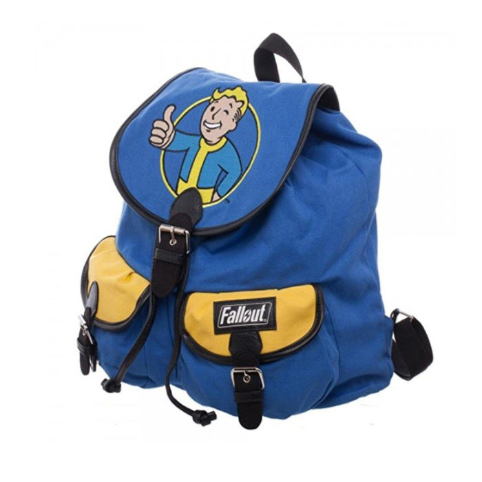 Detail Fallout Vault Boy Print Backpack Nomer 12