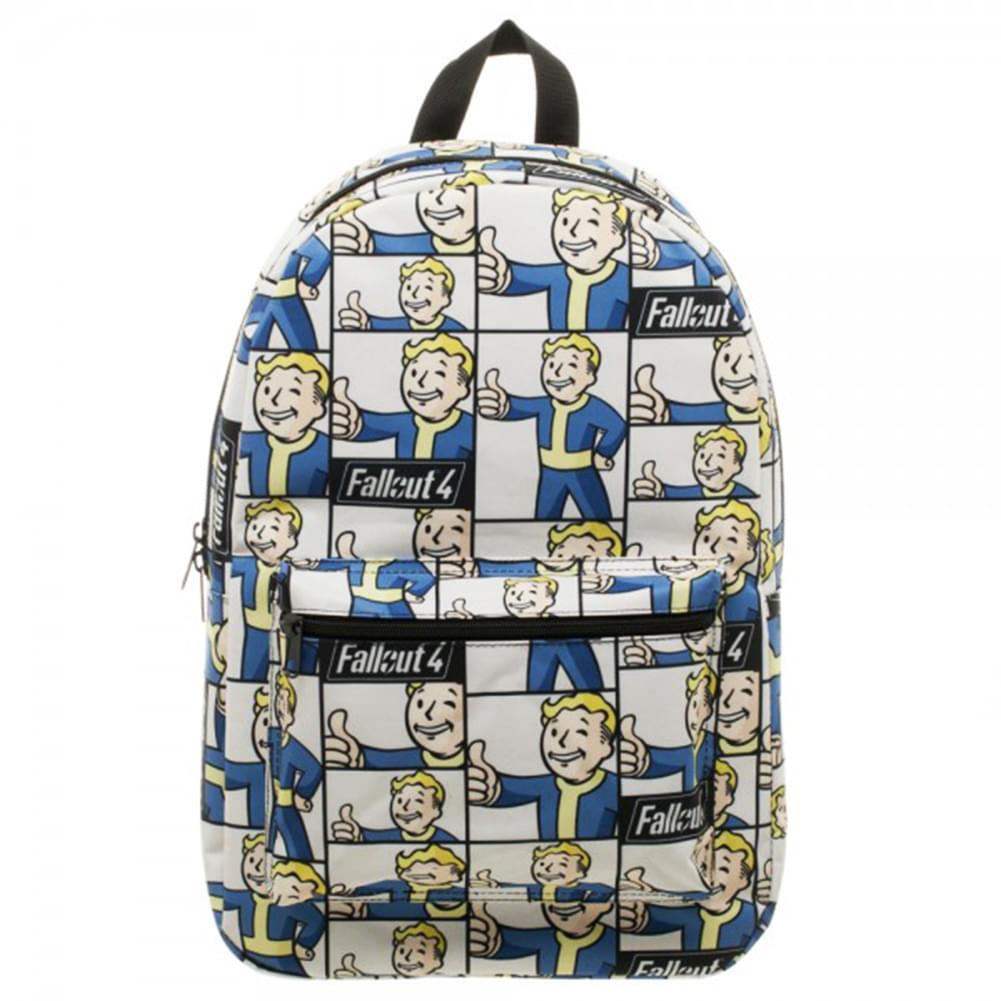 Detail Fallout Vault Boy Print Backpack Nomer 3