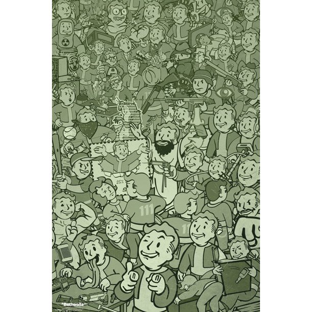 Detail Fallout Vault Boy Print Backpack Nomer 42