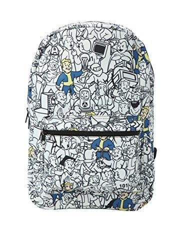 Detail Fallout Vault Boy Print Backpack Nomer 6