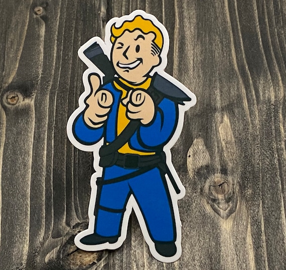 Detail Fallout Vault Boy Sticker Nomer 18