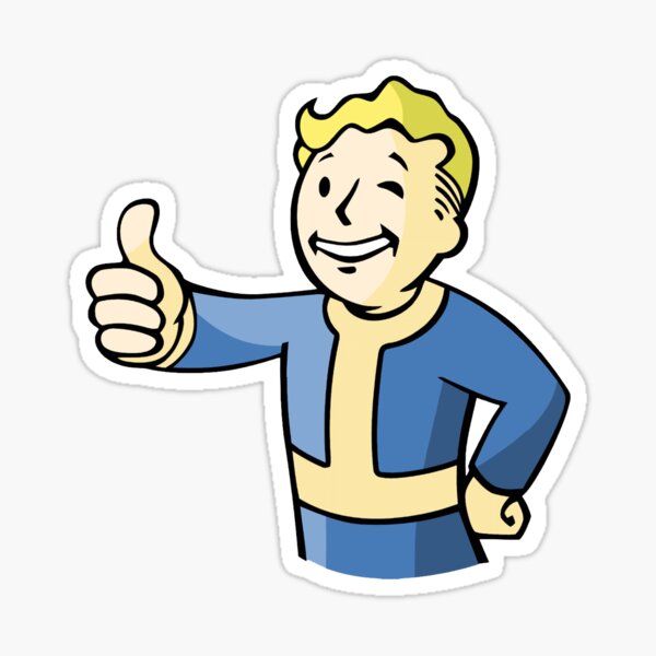 Detail Fallout Vault Boy Sticker Nomer 5