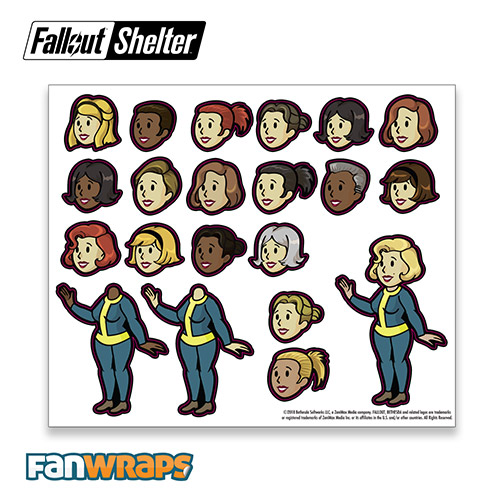Detail Fallout Vault Boy Sticker Nomer 39