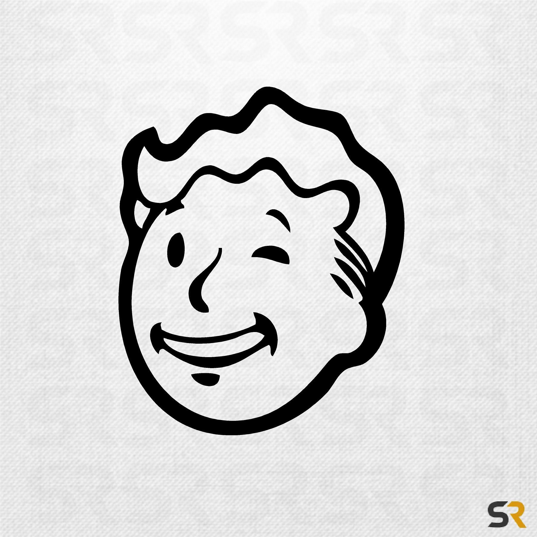 Detail Fallout Vault Boy Sticker Nomer 41