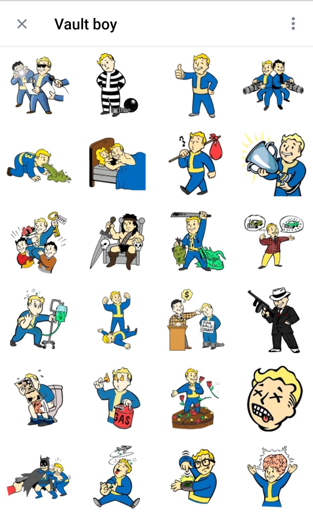 Detail Fallout Vault Boy Sticker Nomer 6