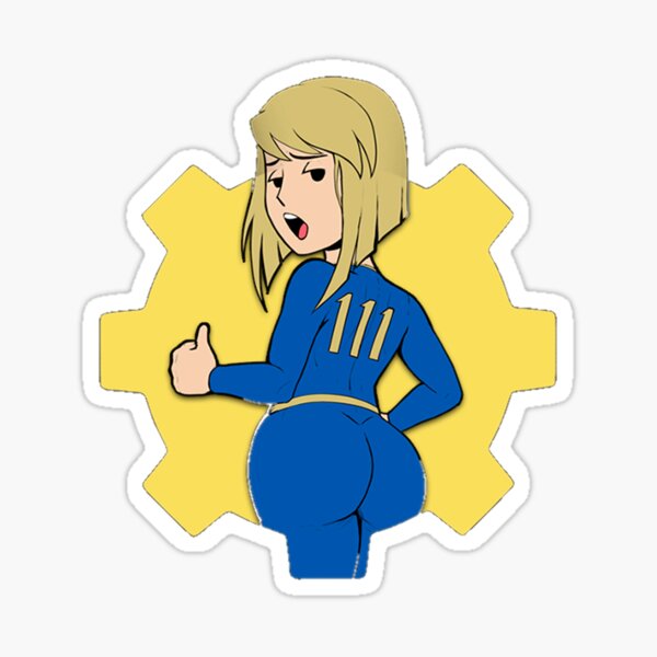 Detail Fallout Vault Boy Sticker Nomer 48