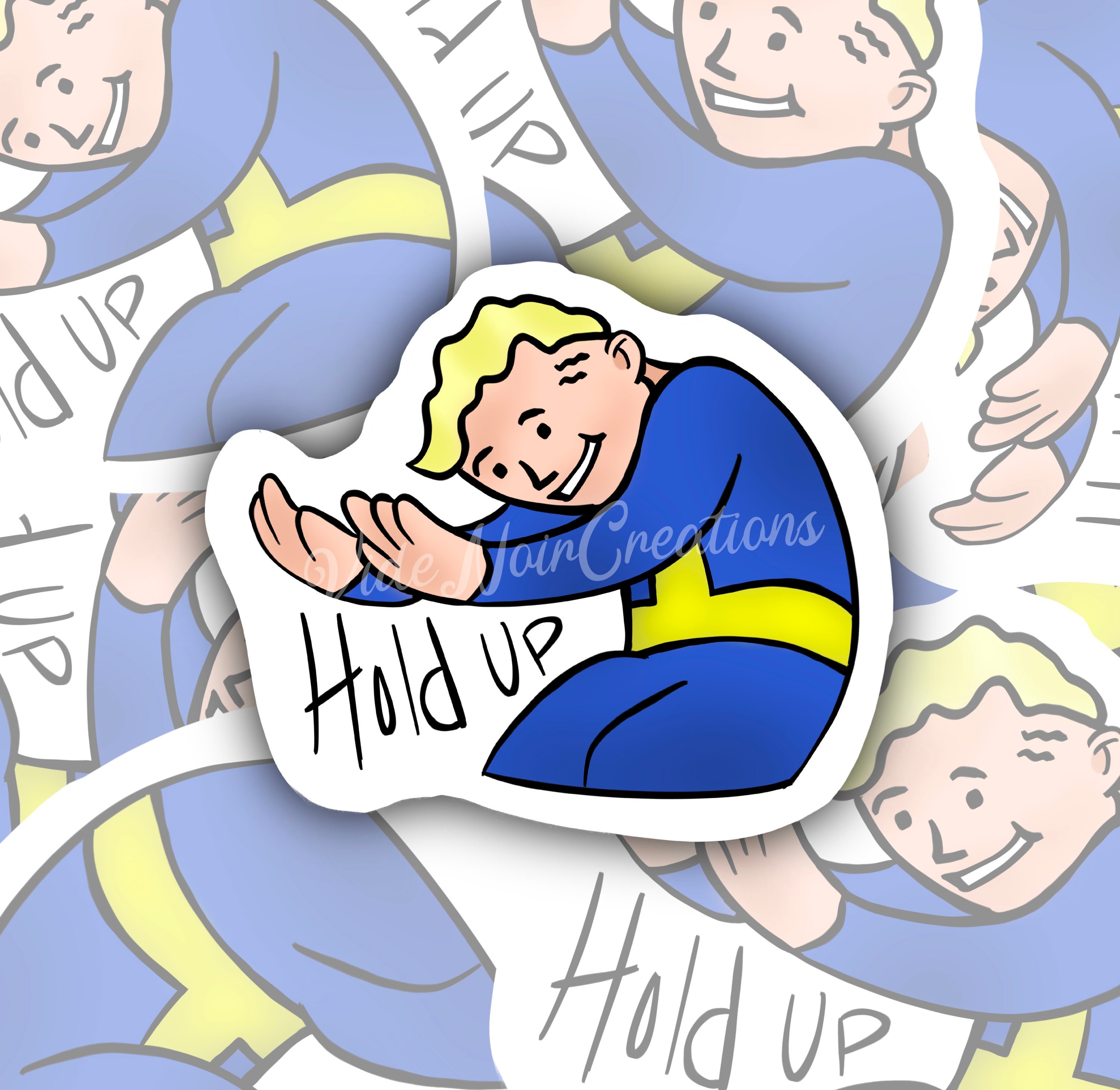 Detail Fallout Vault Boy Sticker Nomer 53