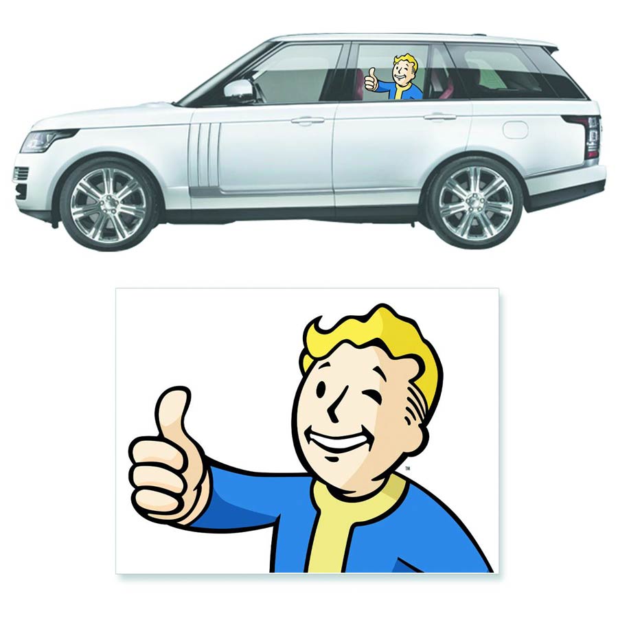 Detail Fallout Vault Boy Sticker Nomer 54