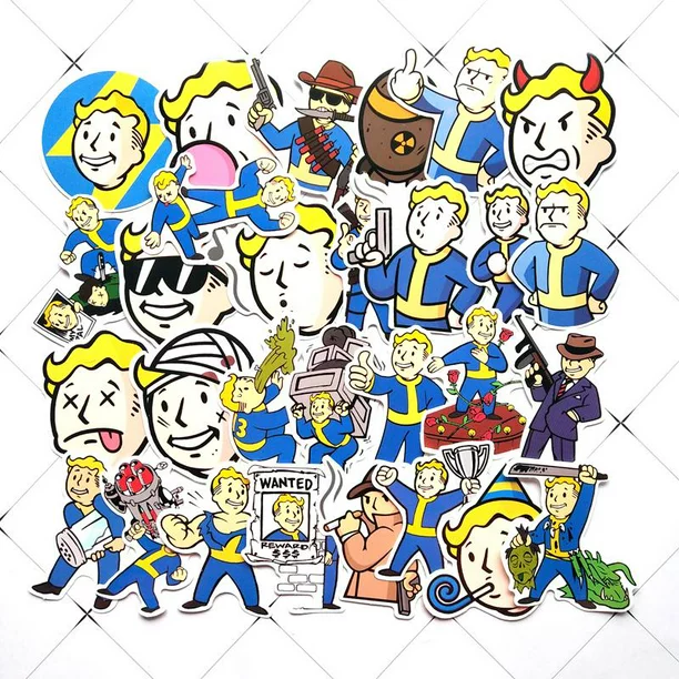 Detail Fallout Vault Boy Sticker Nomer 7