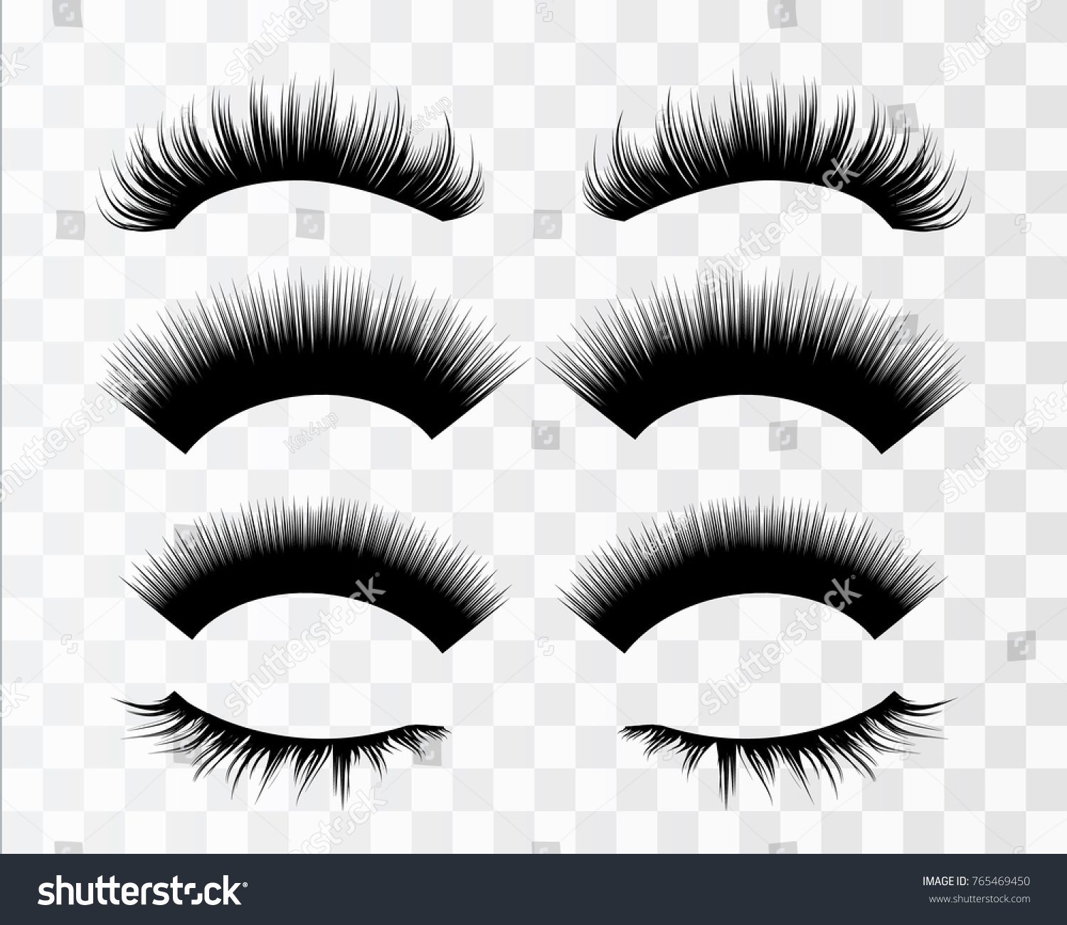 Detail False Eyelashes Transparent Background Nomer 10