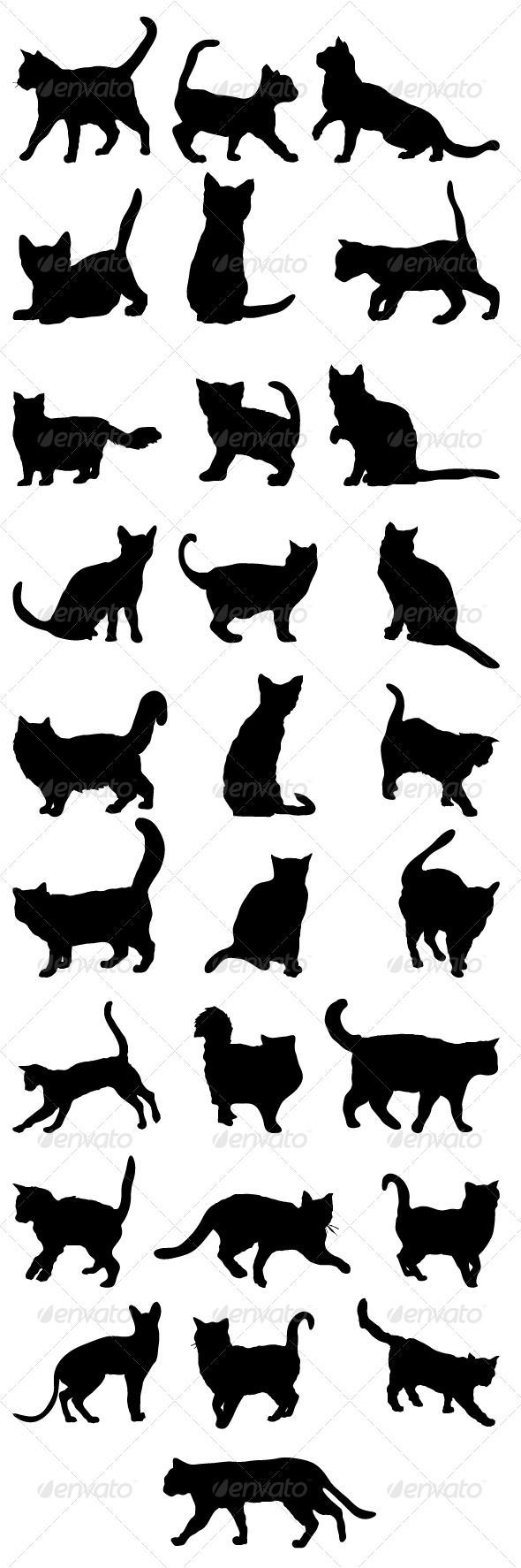 Detail Katzen Silhouette Tattoo Nomer 13