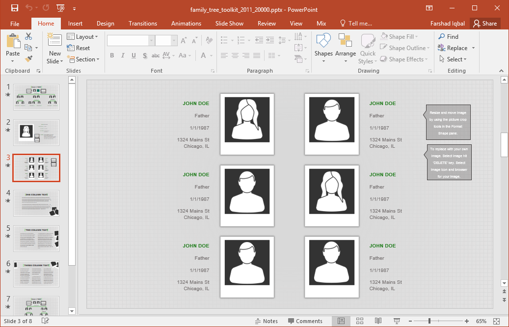 Detail Family Tree Template Ppt Nomer 37