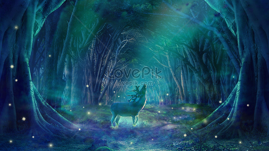 Detail Fantasy Forest Background Nomer 10