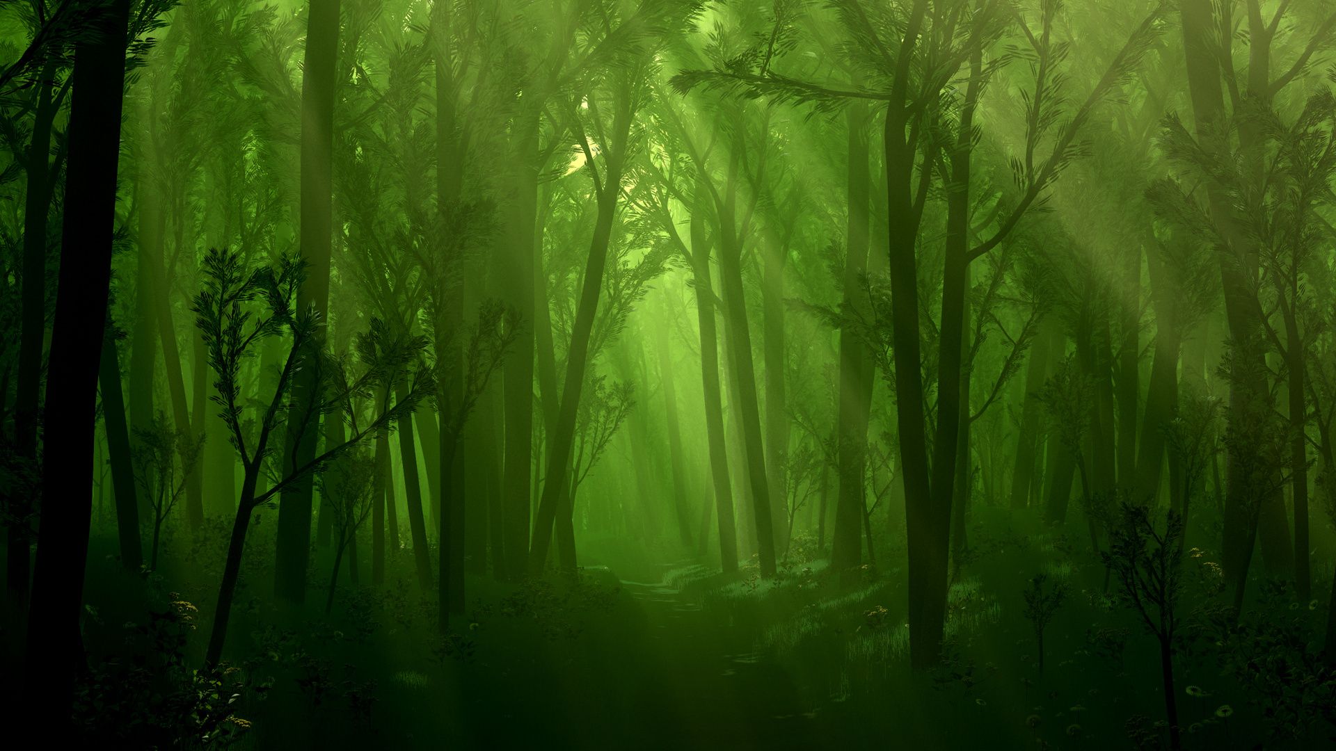 Detail Fantasy Forest Background Nomer 13