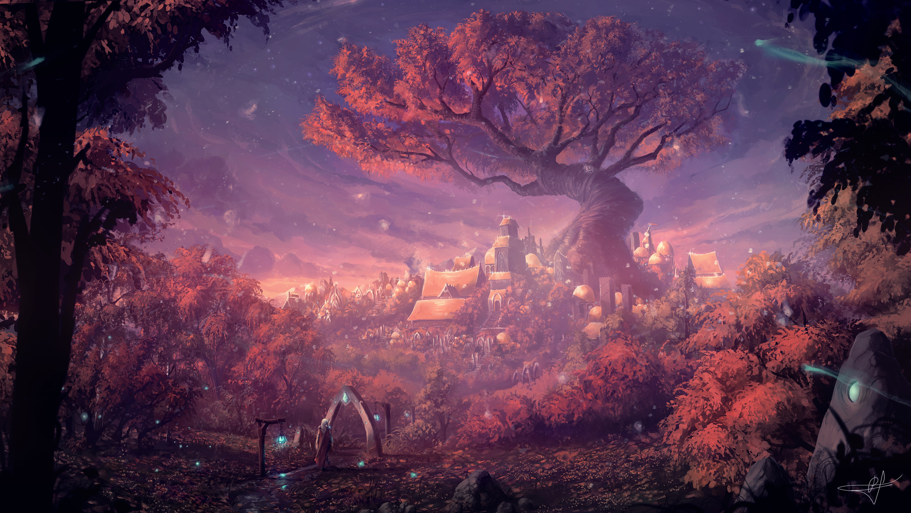 Detail Fantasy Forest Background Nomer 17