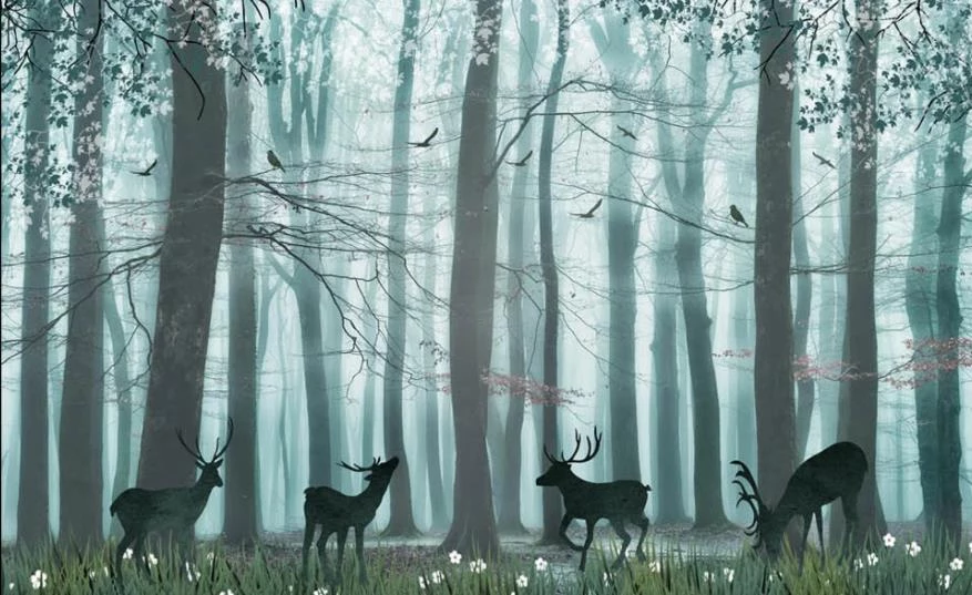 Detail Fantasy Forest Background Nomer 24