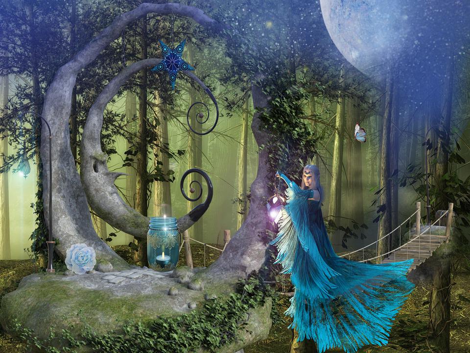 Detail Fantasy Forest Background Nomer 31