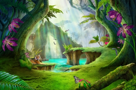Detail Fantasy Forest Background Nomer 8