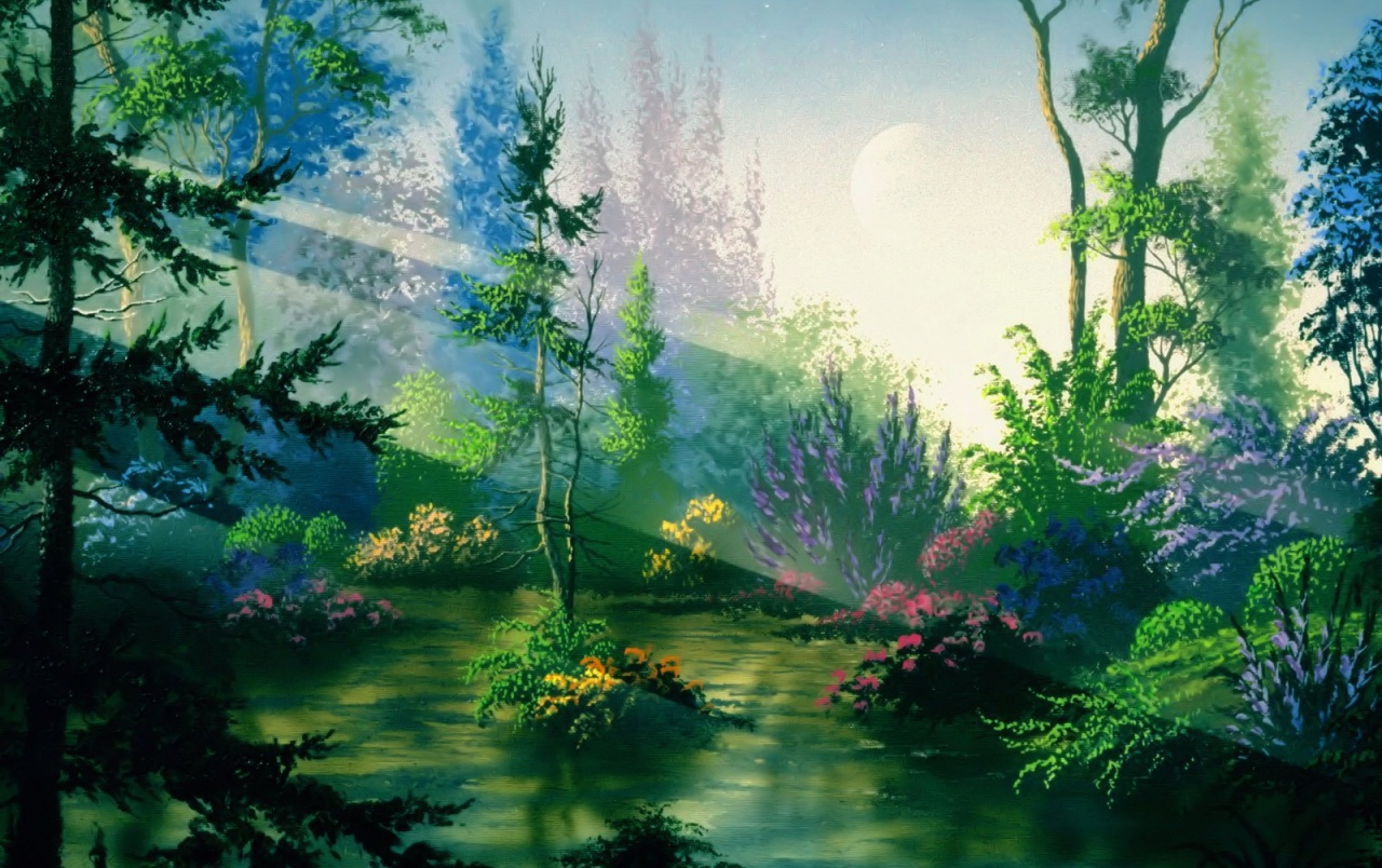 Detail Fantasy Forest Wallpaper Nomer 10