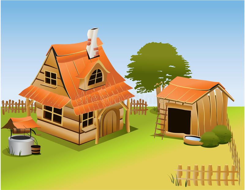 Detail Farm House Cartoon Nomer 14