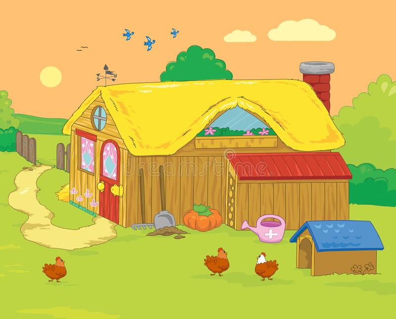 Detail Farm House Cartoon Nomer 17