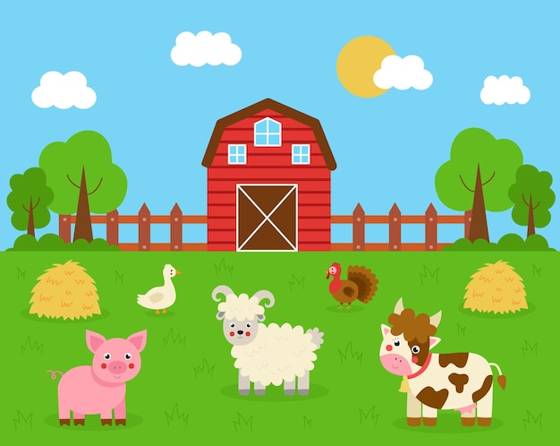 Detail Farm House Cartoon Nomer 30