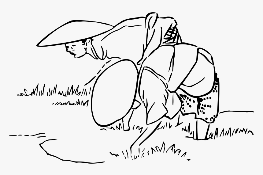 Detail Farmer Clipart Black And White Nomer 3