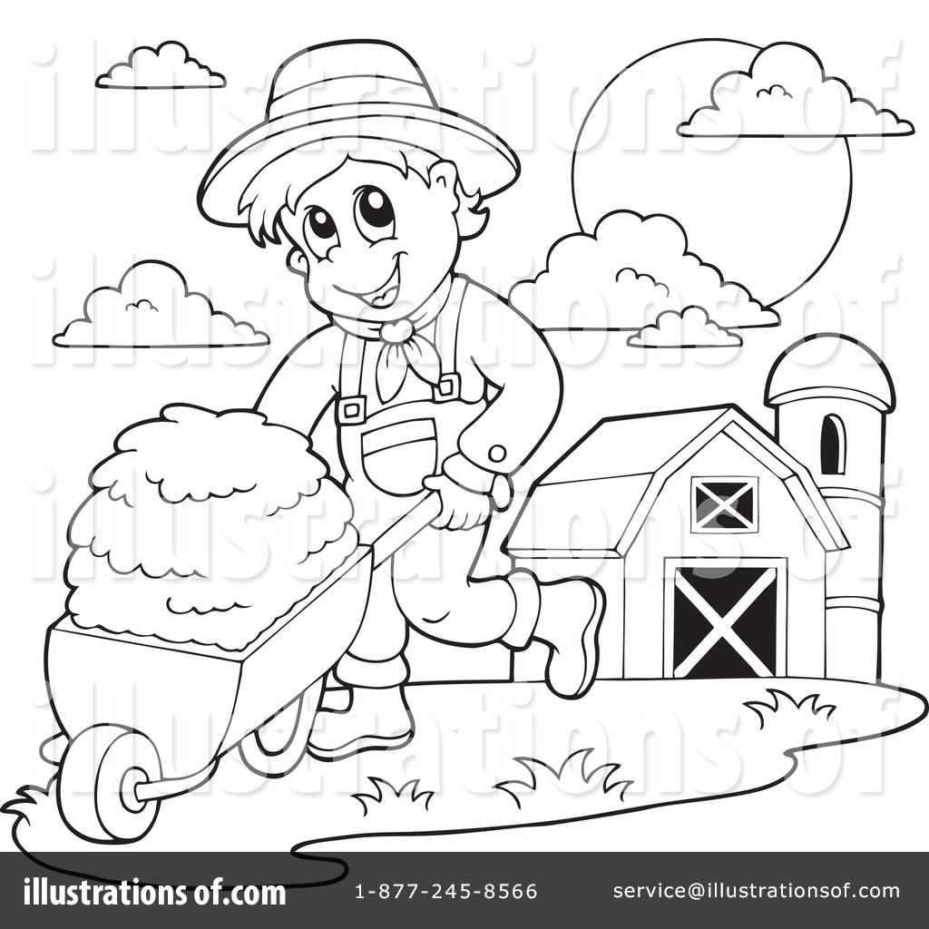 Detail Farmer Clipart Black And White Nomer 32