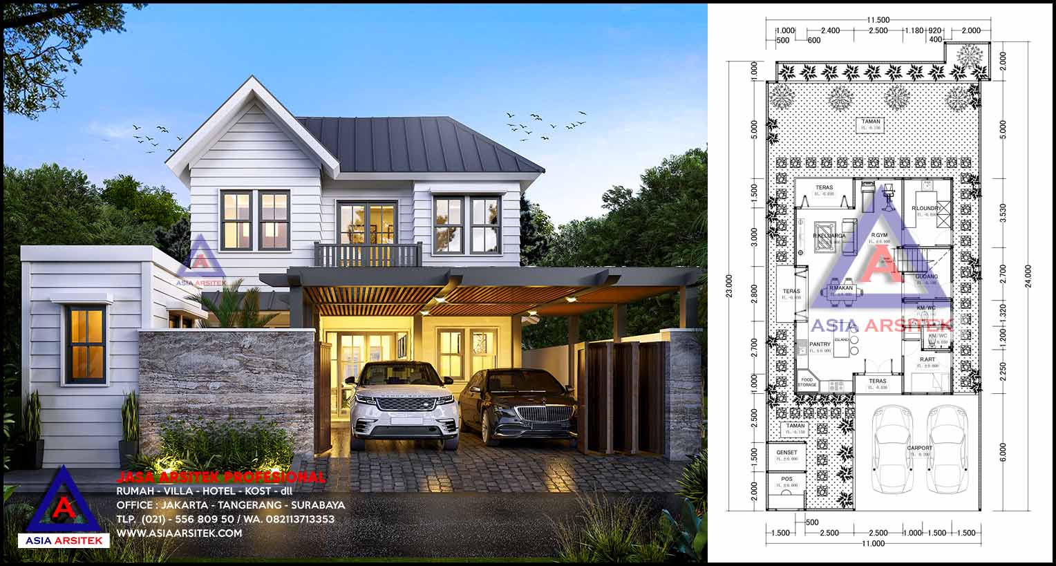 Detail Fasad Rumah American Style Nomer 36