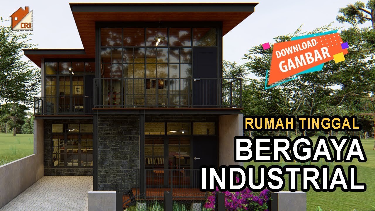 Detail Fasad Rumah Industrialis Nomer 23