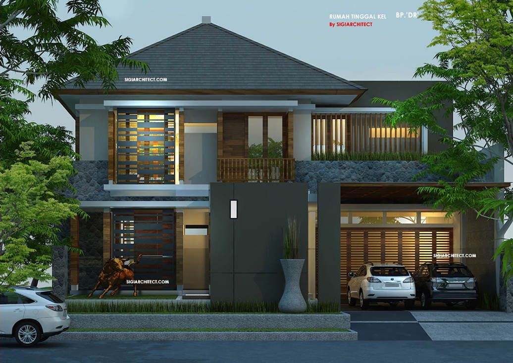 Detail Fasad Rumah Tropis Nomer 11