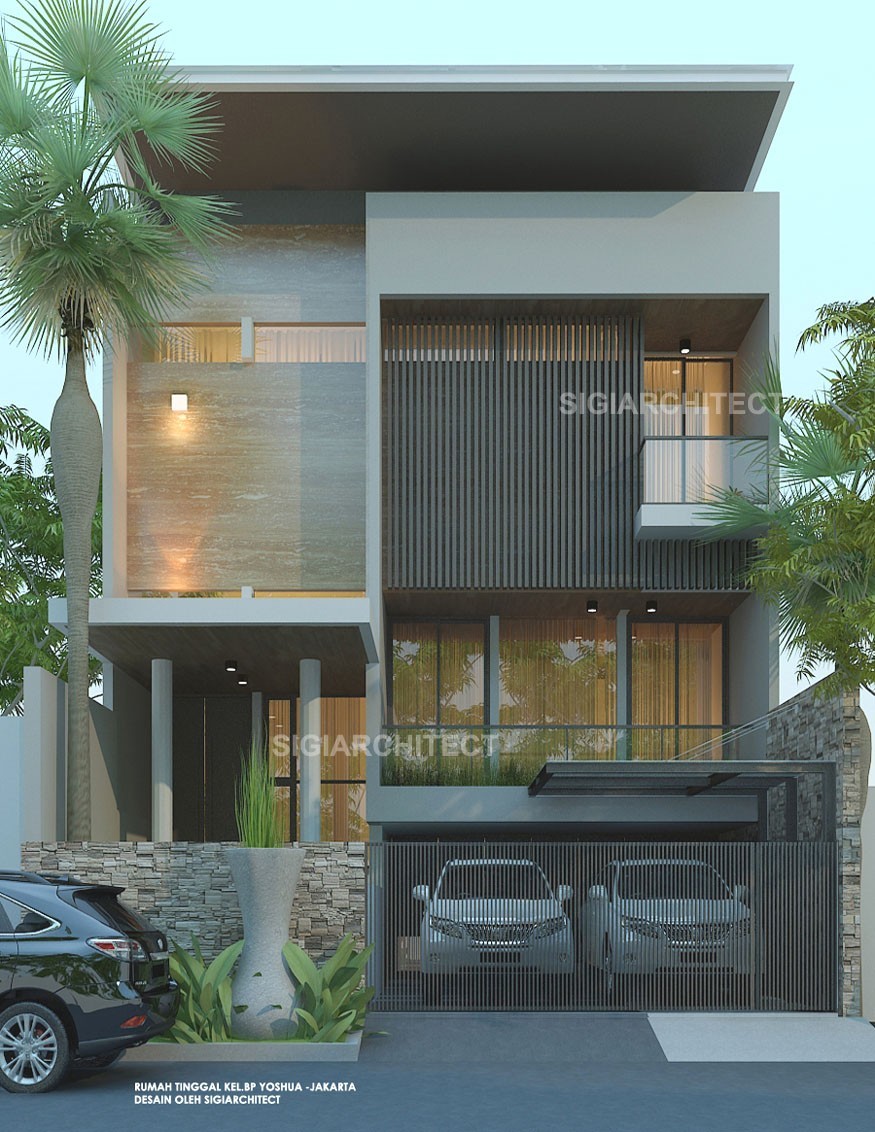 Detail Fasad Rumah Tropis Nomer 29