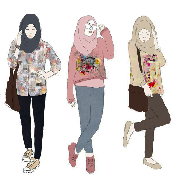 Detail Fashion Hijab Drawing Tumblr Nomer 24