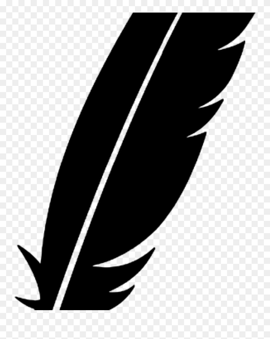 Detail Feather Black And White Clipart Nomer 19