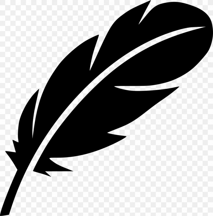 Detail Feather Black And White Clipart Nomer 25