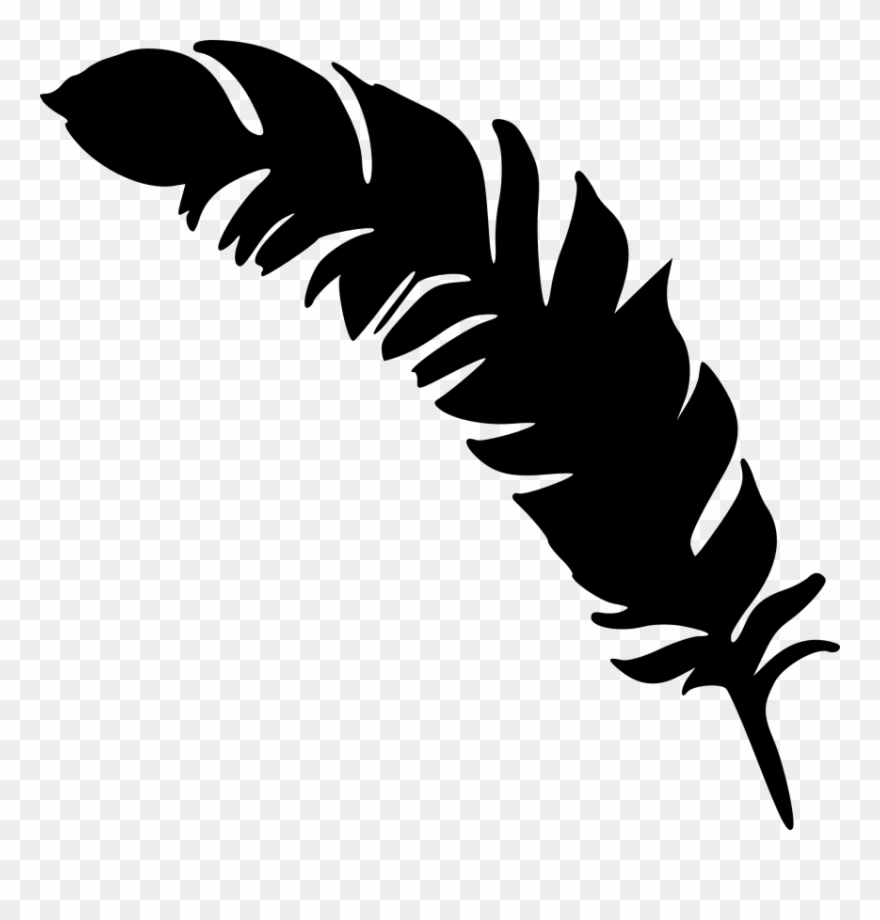 Detail Feather Black And White Clipart Nomer 26